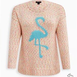 Torrid Flamingo pink Multicolor Sweater Size 1